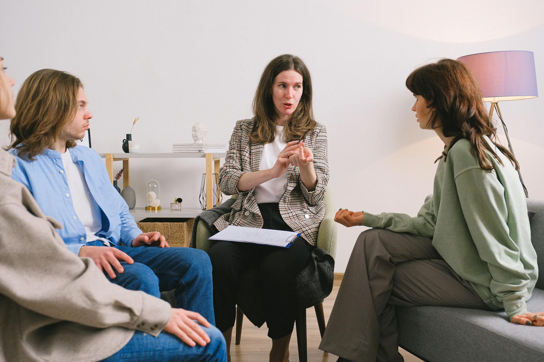 Séance de thérapie pour évaluer le stress post-traumatique